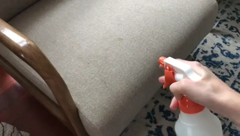 Pre-treating a dining chair seat before extraction cleaning
